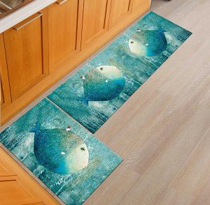 Tapis De Cuisine Poisson Bleu
