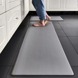 Tapis De Cuisine Gris Vinyle