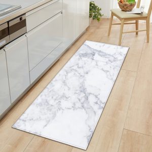 Tapis De Cuisine Imitation Carrelage Blanc