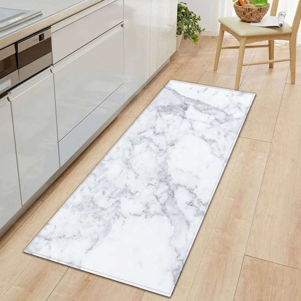 Tapis De Cuisine Imitation Carrelage Blanc