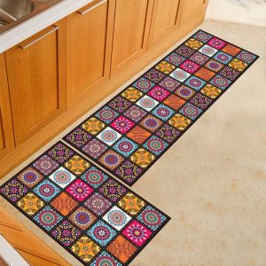 Tapis De Cuisine Imitation Carreaux Ciment