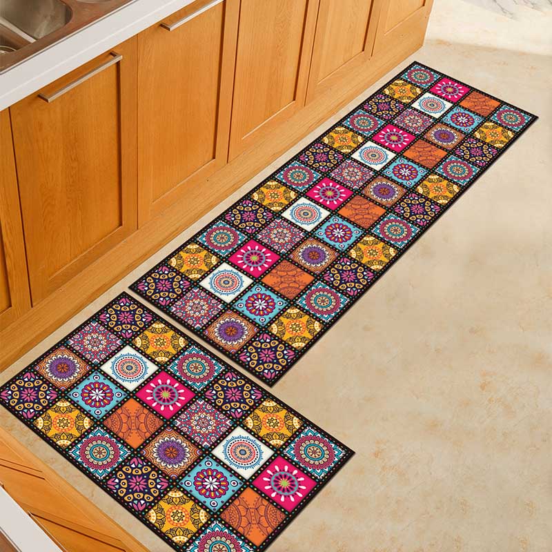 Tapis De Cuisine Imitation Carreaux Ciment